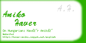 aniko haver business card